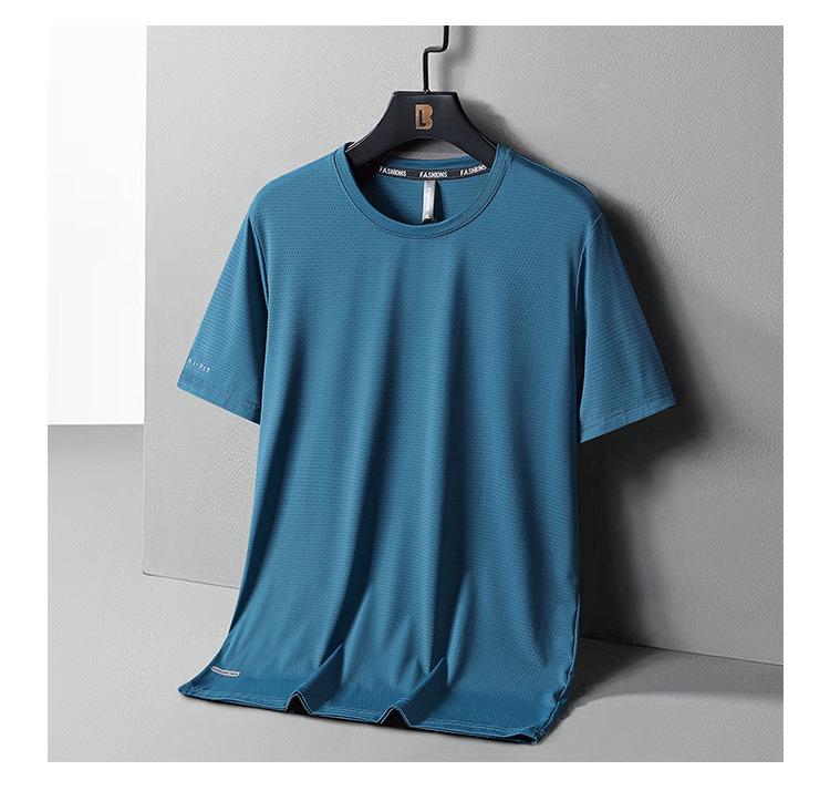 Men's Plus Size Quick-drying Ice Silk Short Sleeve Sports T-shirt
