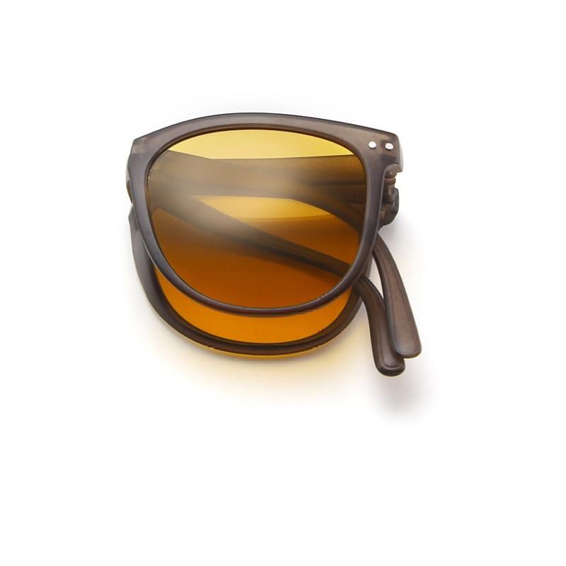

Folded Polarized Sunglasses New Women Fashion Light Sunglasses Small Frame Round Driving Retro Outdoor Glasses UV400 Ordinary lens