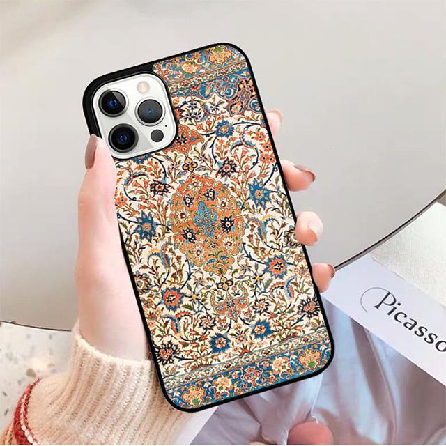 Persian Carpet Floral Pattern Phone Case For iPhone 17 Air 16 15 14 13 12 Pro Max Plus Max Cover Shell Coque