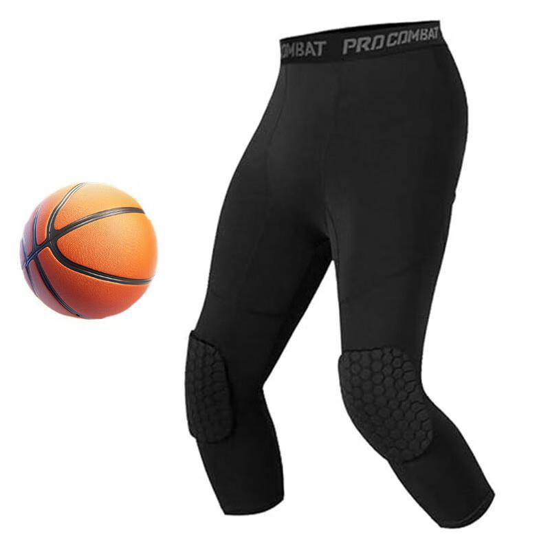 Men's Honeycomb Padded 3/4 Compression Pants