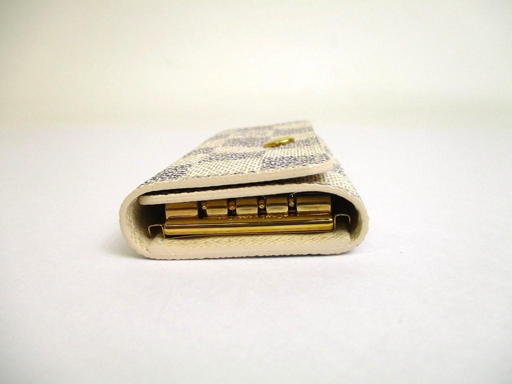 Authentic LOUIS VUITTON Damier Azur Leather Multicles 4 Key Chain #a559  Refurbished