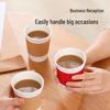 MARYYA 395ml Disposable Paper Coffee Cup Set