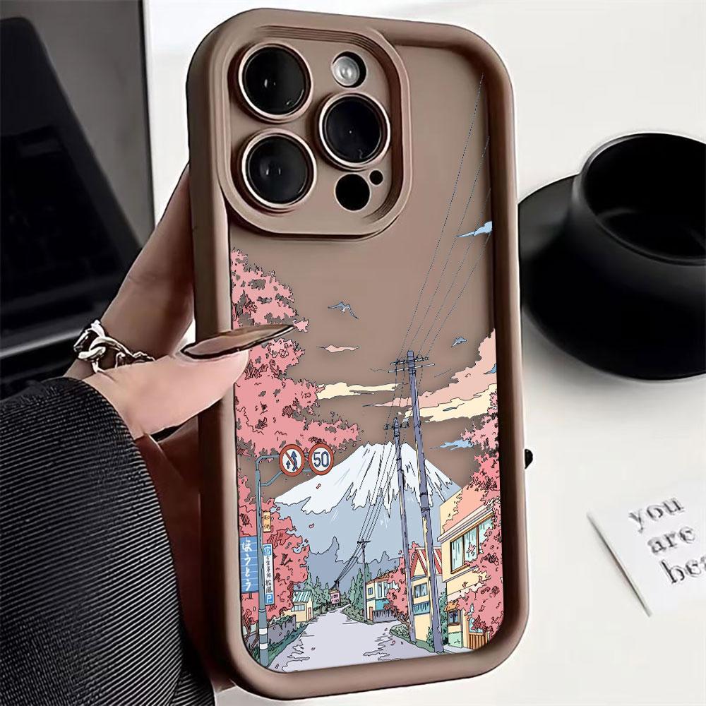 Sunset Scenery Phone Case For iphone Apple 17 AIR 16 16E 11 12 13 14 15 XR Plus Pro Max Silicone Case Funda DIY Shell Cover