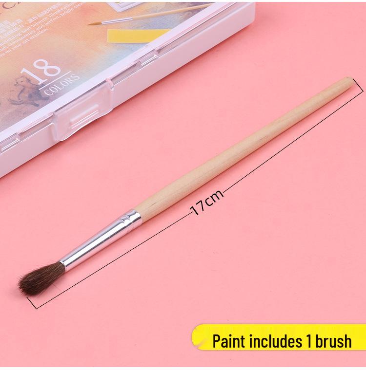 Lion Solid Watercolor Paint Set - Transparent Hand-Painted Watercolors in 12 or 18 Colors