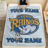Individuell bedruckte Leeds Rhinos Flanelldecke, Hohe Qualität, Bequem für alle Jahreszeiten, Heimdekoration, Wärme und Komfort