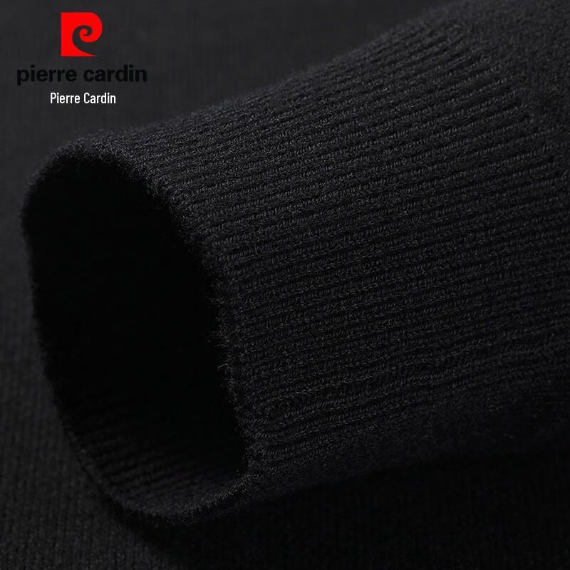 Pierre Cardin Men's 100% Wool Zipper Mock Neck Sweater