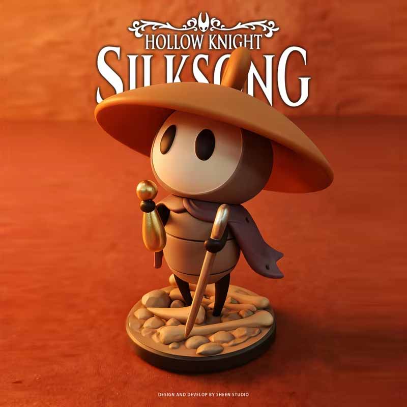 Car Beautiful Stickers Hollow 12Cm Knight Silksong Sherma Game Character Action Figure Display Model Desktop Ornament Toys Periphery Collectible Gifts