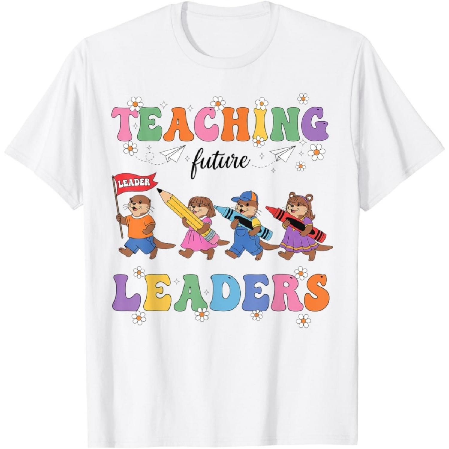 Учитель будущих лидеров Otter Back To School Забавная футболка для учителя S