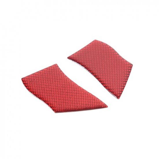 Red Soft Carbon Fiber Steering Wheel Button Cover Trim For Corvette C6 05-13