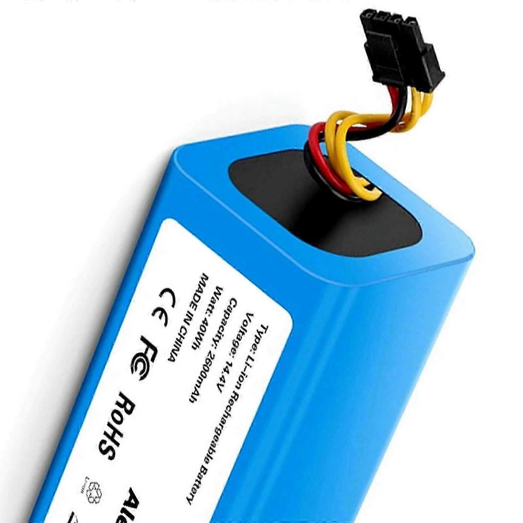 14.4V 2600mAh Replacement Battery for Conga Excellence 1390 Robot Vacuum Cleaner with Compatible Power Supply