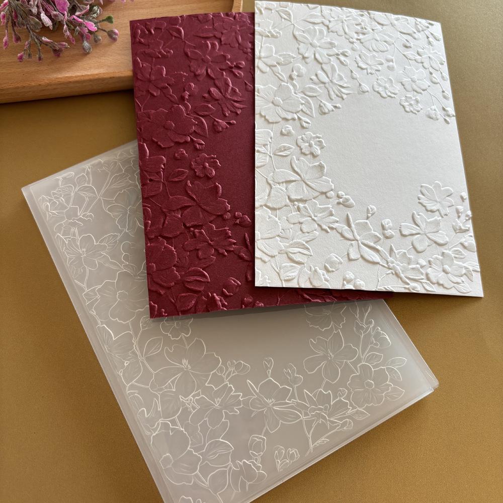 Peacock Flower 3D Embossing Clip for DIY Journals