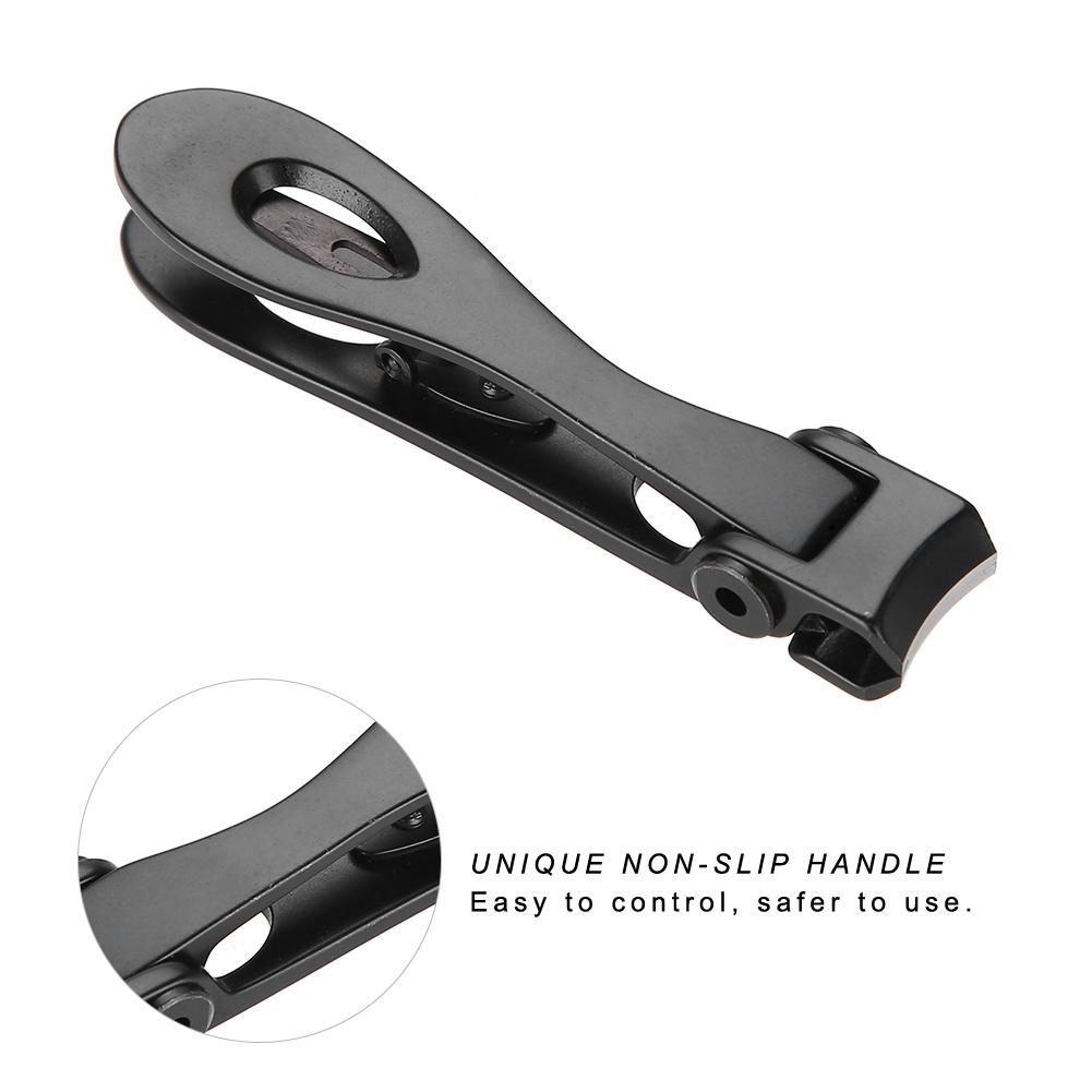 Stainless Steel Nail Clipper Portable Nail Cutter Trimmer Manicure Pedicure Tool Small Black