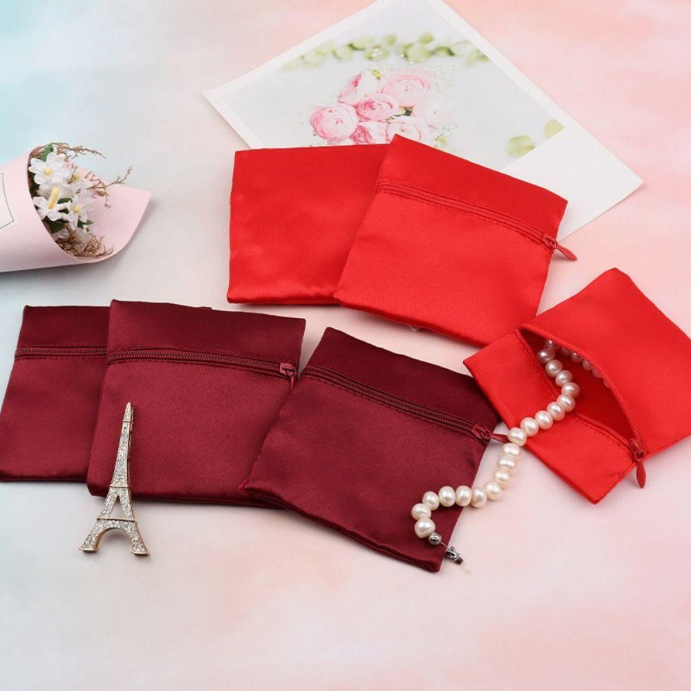 Einfarbige kurze Reißverschluss-Geldbörse mit großem Fassungsvermögen, Schmuckverpackungsbeutel, weiblich/männlich