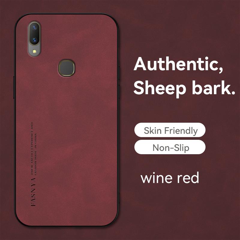 

Чехол для Vivo V7 Plus Y81 Y81i Y91 Y91C Y93 Y95 V9 V11 V11 Pro V11i V15 Pro, мягкий силиконовый край, твердая задняя крышка, чехол для телефона из искусственной кожи For Vivo V7 Plus небесно-голубой