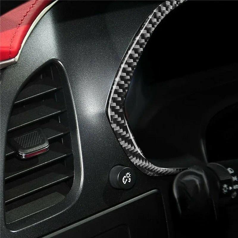 For Chevrolet Corvette C7 2014-2019 Car Carbon Black Dashboard Frame Cover Trim Stickers Auto Interior Parts