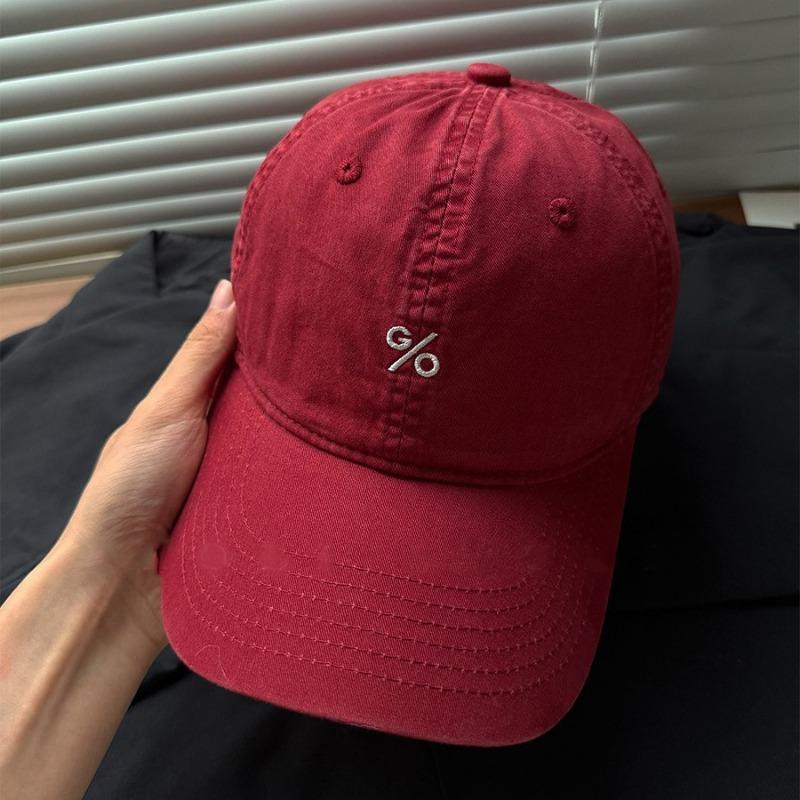 Washed cotton% embroidery big head circumference showing face small baseball cap children retro couple soft top cap