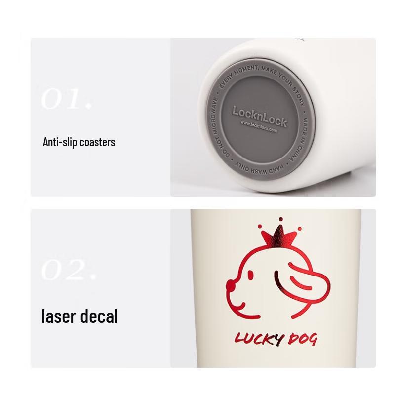 Lock & Lock 316 Stainless Steel Flip Lid Coffee Tumbler 430ml