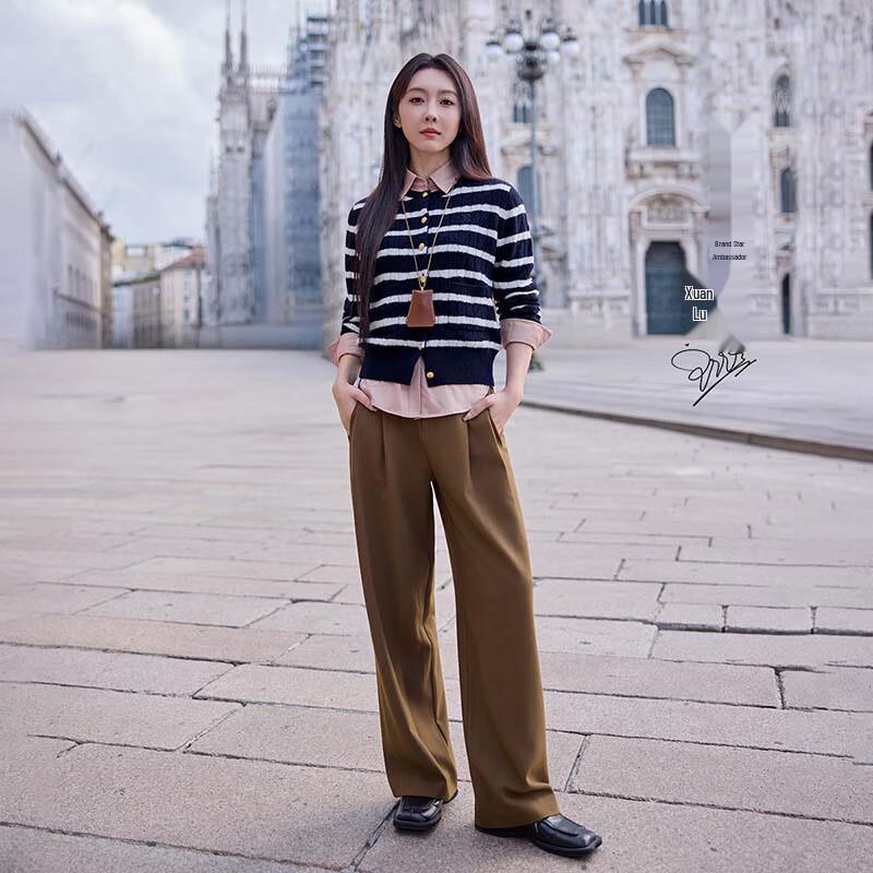 

Женские драпированные повседневные брюки прямого кроя Navigare L