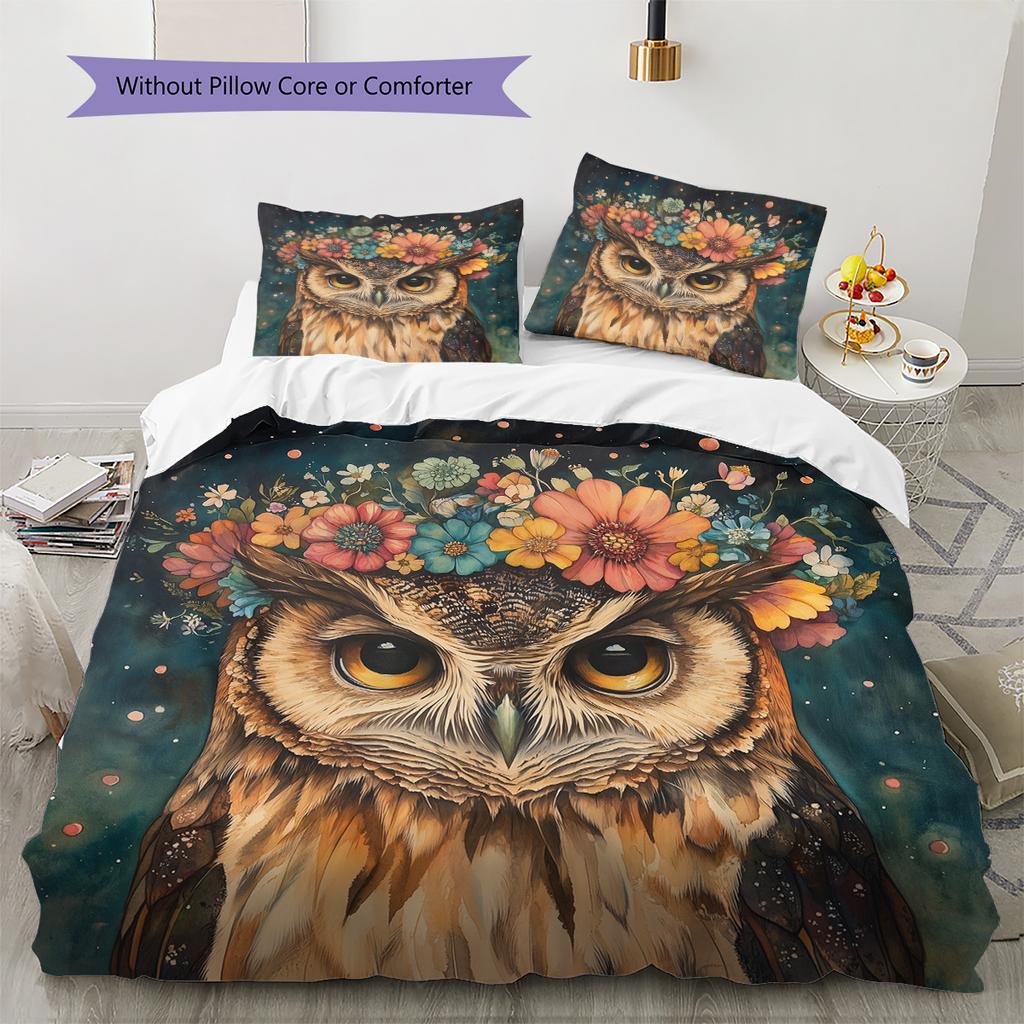 Animal  Pattern Bedding Quilt Set Quilt Cover Pillowcase Home Decoration  Gift (1 * duvet cover + 2 * pillowcase, without core)