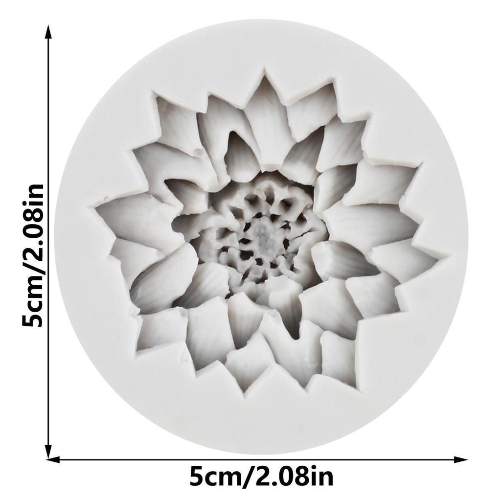 Flower Silicone Molds Sunflower Rose Chrysanthemum Flower Fondant Mold Cake Decorating Tools Cupcake Topper Candy Resin Clay Chocolate Gumpaste Mold