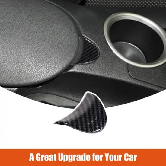 ABS Carbon Fiber interior armrest box Switch Cover Trim For 2009-20 Nissan 370Z