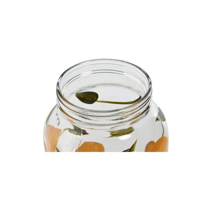 Distributeur d'eau - Home ESPRIT - Multicolore - 23,57x19,4x28,72 cm - Jaune Métal - Silicone - Verre - ABS