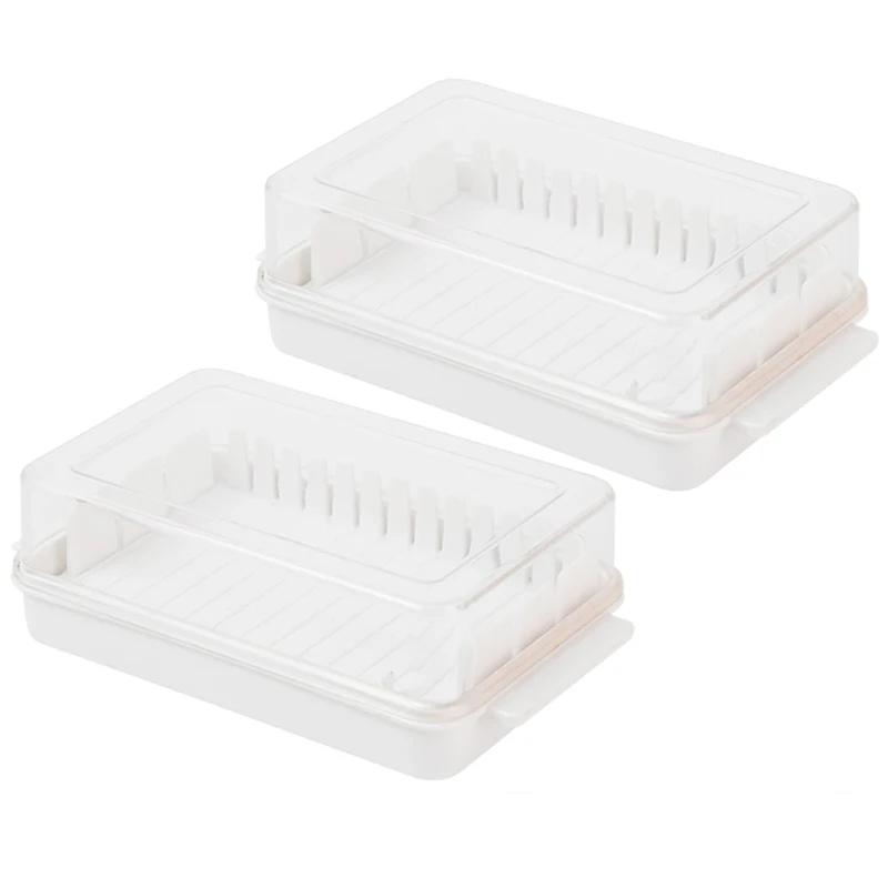 1/2 STÜCK Butter Schneidebox Käse Butter Aufbewahrungsbox mit Deckel Butterdose Stift Butterbehälter für Kühlschrank Küchenhelfer