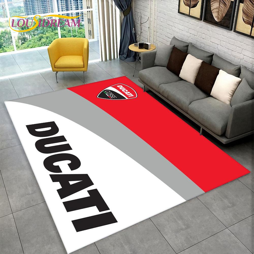 3D D-Ducati Pattern Area Rug Large,Carpet Rug for Living Room Bedroom Sofa Doormat Kitchen Decor,Kid Game Non-slip Floor Pad Mat
