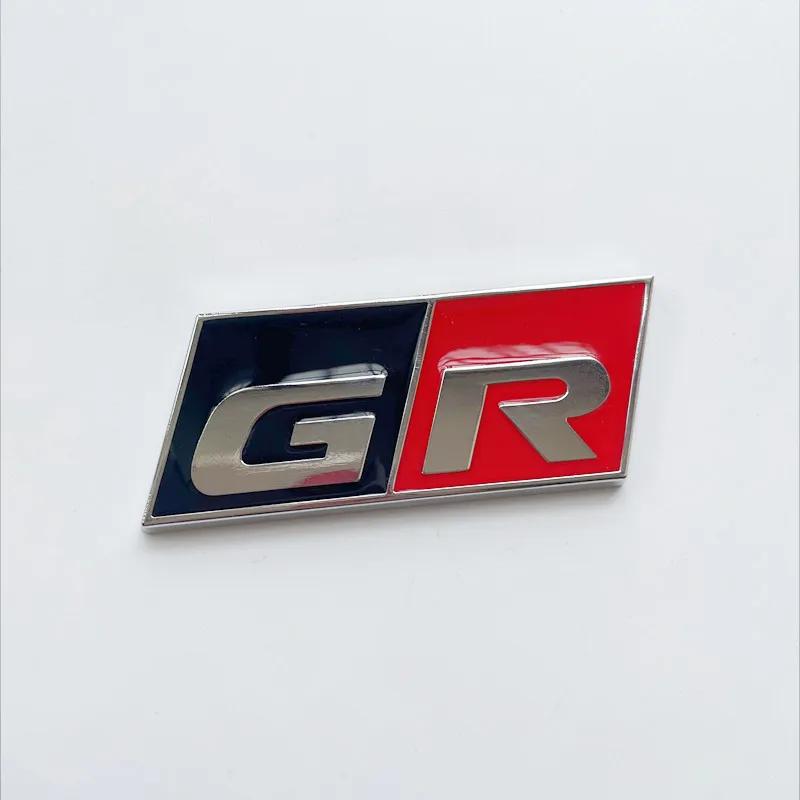 1Pc 3D Metal GR SPORT Logo Emblem Badge Car Body Trunk Deccor Sticker For CHR RAV4 Camry Alphard Avensis Prius Verso Crown