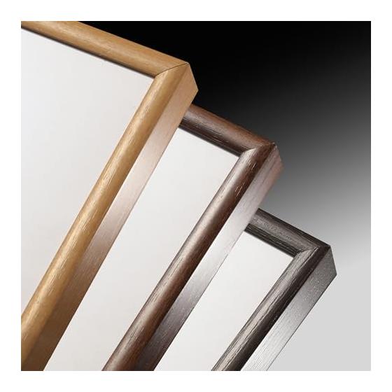 Sofuken Slim Eight Aluminum Frame 250x250, Wood Grain Black Walnut, Tenugui/Handkerchief/Square Frame, Lightweight Poster Frame, Easy Front-Opening