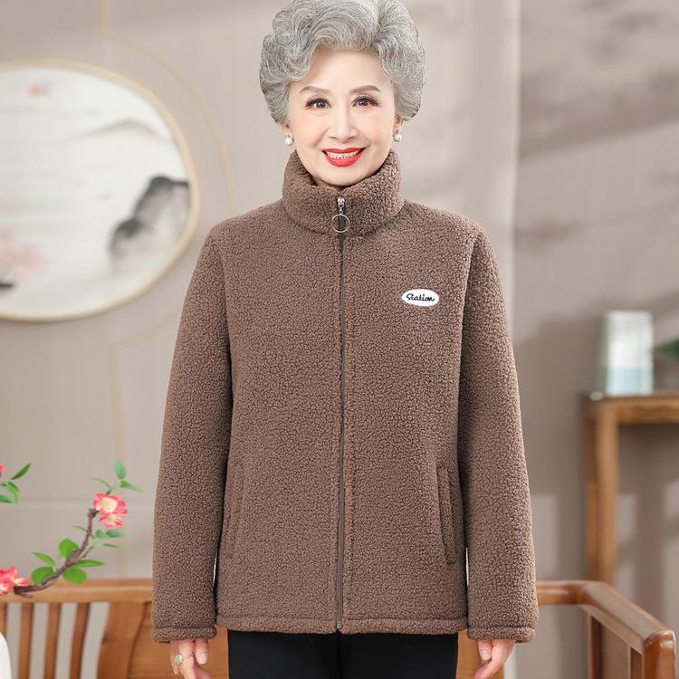 

Бабушкино гранулированное бархатное пальто с бархатной подкладкой, модная повседневная теплая хлопковая куртка для женщин среднего и пожилого возраста, толстая одежда. 3XL