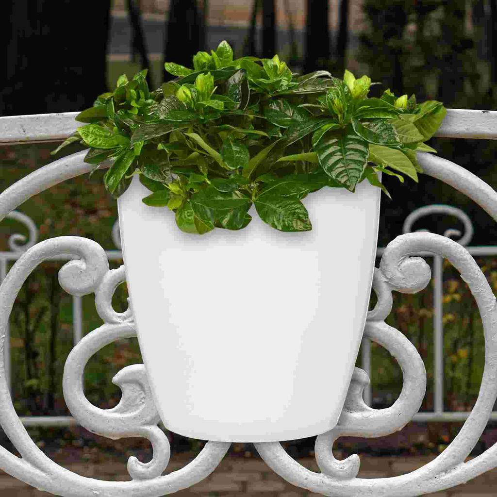 7 Pcs Wall mounted Self Watering Plastic Flowerpot Pots Planters For Outdoor Plants Container Round Flower Pot Succulents Herbs