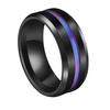 8MM Unisex bižuterie s tenkým broušeným páskem a tenkými linkami uvnitř
