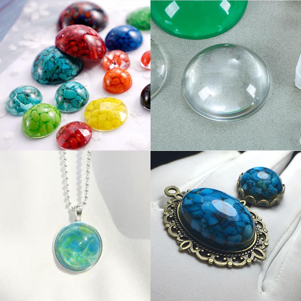 1 Stück Silikonform Halbkugel Oblate Cabochon Anhänger Harz Silikonform Handgefertigtes Werkzeug Epoxidharz Formen Schmuckherstellung