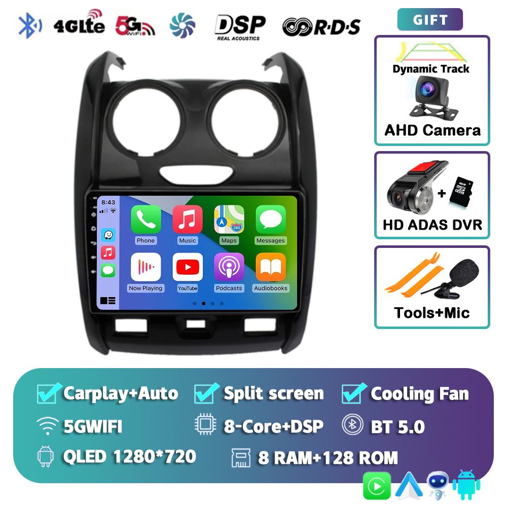 Android 14 Carplay 4G+WIFI for Renault Duster 2015 2016 2017 2018 2019 2020 DSP Car Radio Multimidia Video Player GPS Navigation