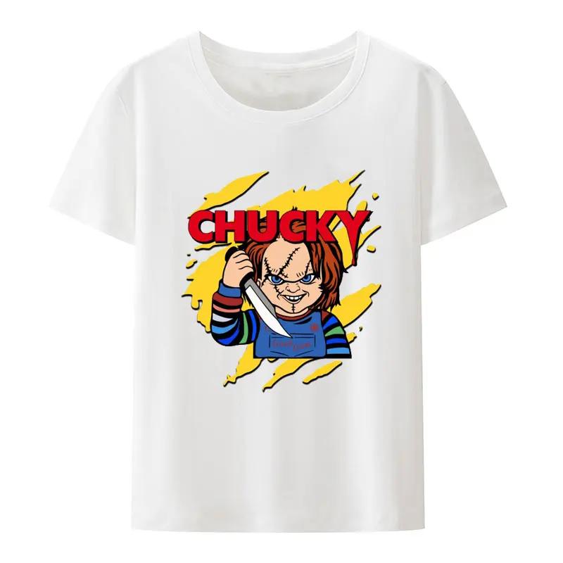 Child's Play Chuck Women's Top T-shirt Doll Murder Vintage T-shirt Harajuku Round Neck T-shirt Pure Unique Top