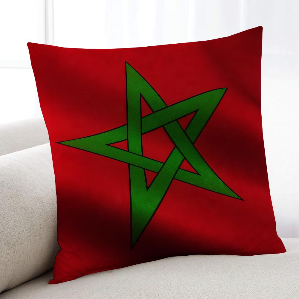 Cool Morocco Flag Cushion Cover Home Bedding Sofa Living Room Pillowcase Simple Soft Skin Cushion Cover Party Gift