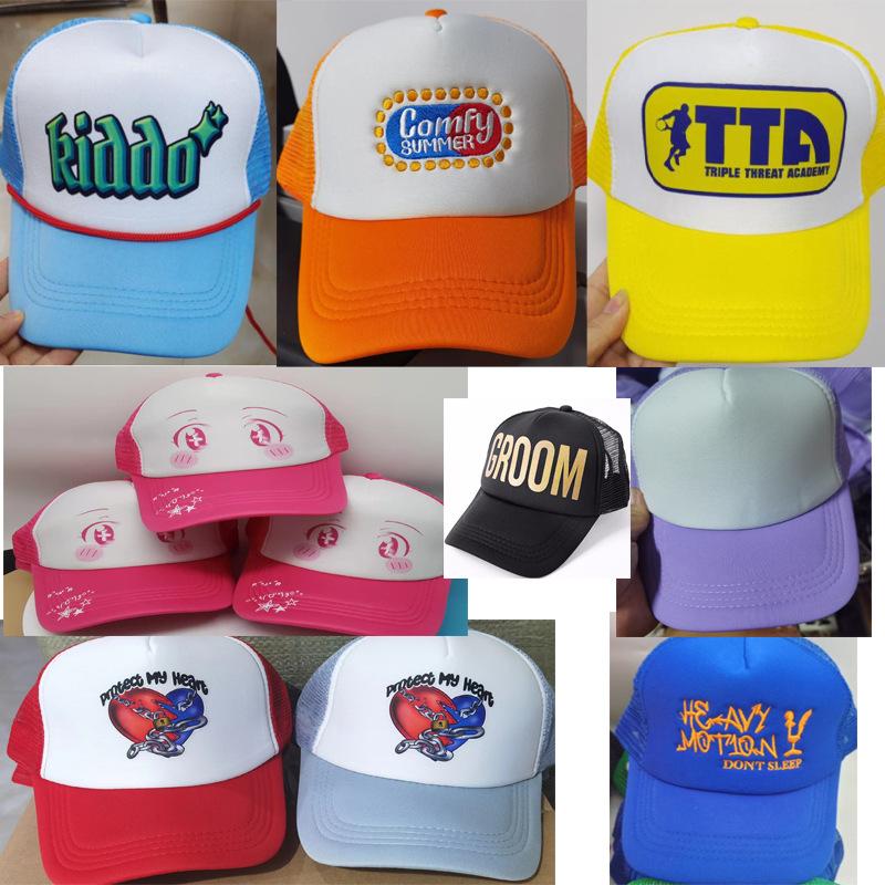 Professional Custom Printing Embroidery Logo 5 Panel Trucker Cap Mesh Premium Foam Trucker Hat