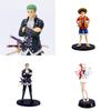 Colored Luffy Zoro Sanji Uta One Piece Film Red Figure Cake Topper Xmas Gifts