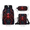 Flat Spider Pattern Schoolbags Cartoon Printed Children's Backpack Large Capacity Pencil Case Boys Girls Elementary School Students' Backpacks