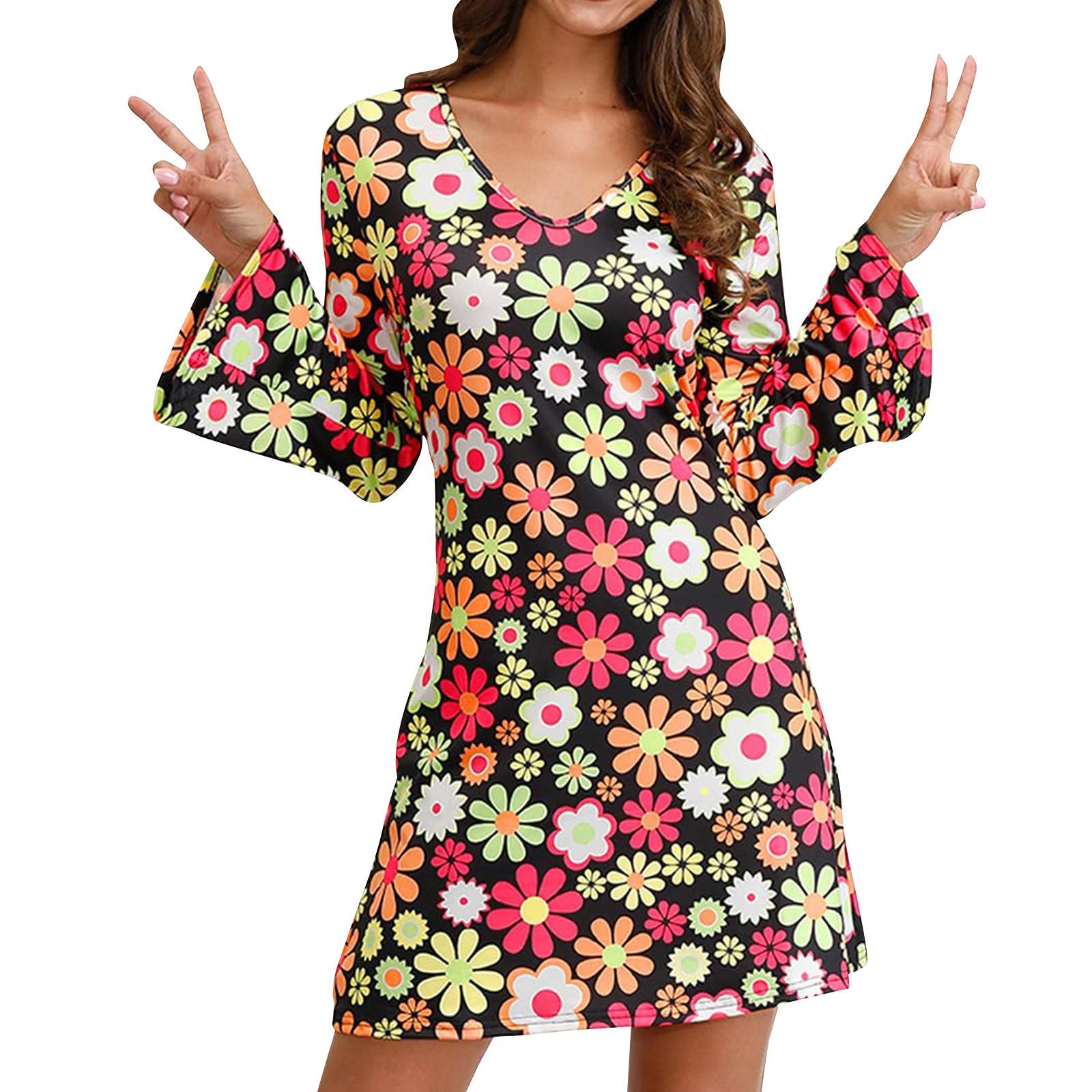 Женское платье с v-образным вырезом и длинными рукавами и повседневная юбка — фото 3