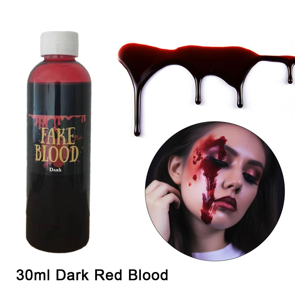 

Fake Blood Prop Halloween Decoration Horror Cosplay Cosmetics Artificial Plasma Party Supplies Pranks DIY Halloween Supplies 30ml Dark Red Blood