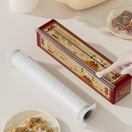 Folia spożywcza Magnetyczny uchwyt ścienny Cięcie w stylu nożyc Łatwa instalacja Kuchnia Przechowywanie żywności Folia