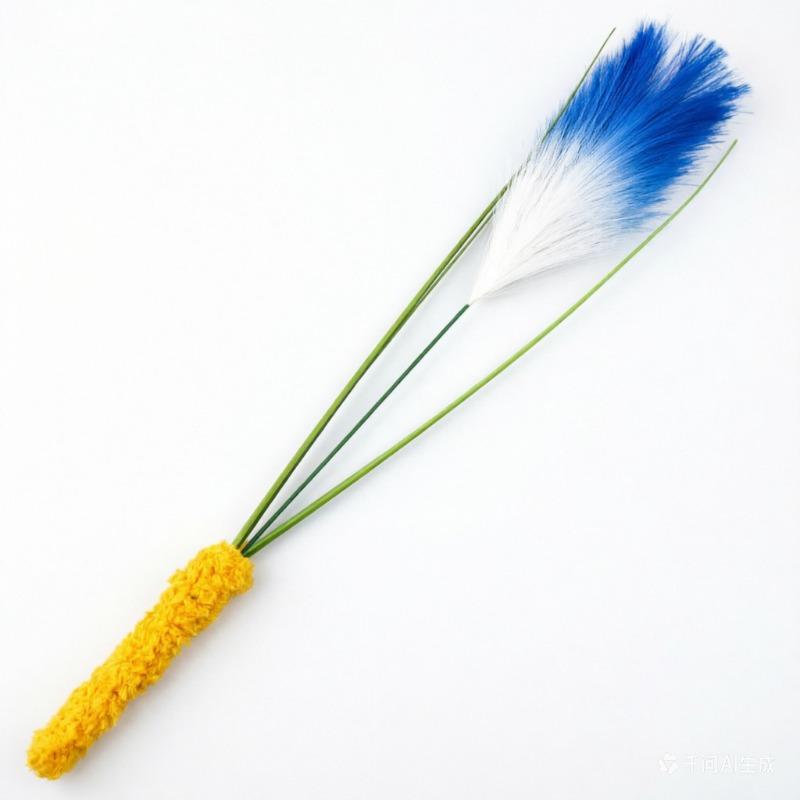 Cat Interactive Toy Reed Grass Cat Teasing Stick Feather Toy Long Pole Kitten Teasing Stick Bite Resistant Sound Toy Cat Supplie