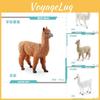 Realistic Miniature Alpaca Model Figurine Desktop Decor Perfect For Animal Lovers