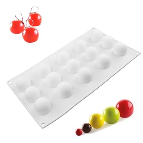 Silicone Mold, Silicone Mold, Silicone Mold for Baking, Chocolate Mold, Jelly Mold, Cake Mold, 3D Cutter, DIY, Home Kitchen, 15-Cavity, Small Ball Mol