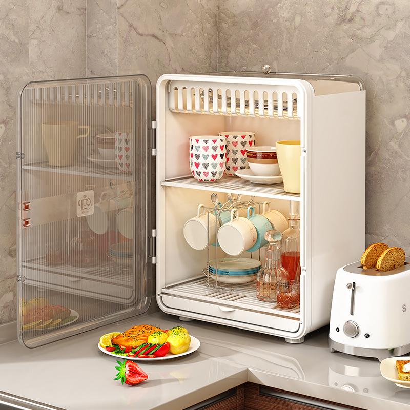 Úložný box na šálky a držák odkapávače Kuchyňský organizér pro domácí dekoraci Perfektní vánoční nebo novoroční dárek pro muže a ženy