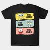 Men Black Print T-shirt The Good The Bad The Ugly Spongebob No-Cut Transfer Paper Print Cotton Tshirt