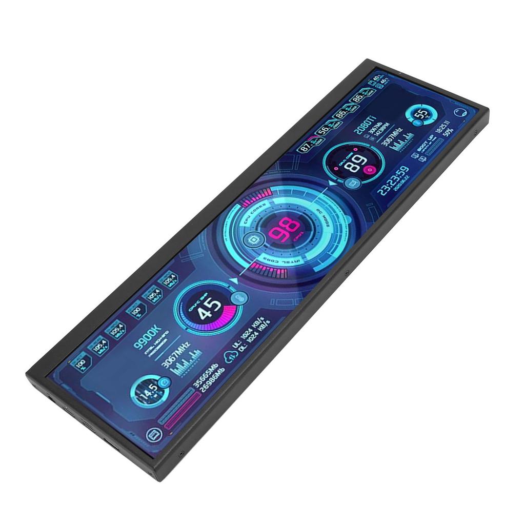 12.6 Inch Secondary Screen FHD IPS Second Screen Stretched Bar LCD Display 1920x550 Portable Monitor for Laptop Computer