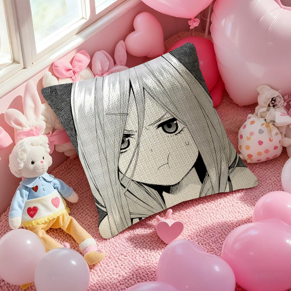 

MMiku Nakano WWaifu Pillow Case Antidustmite Pillowcase Invisible Zipper Silky Short Plush Sofa Cushion Cover 30x30 cm